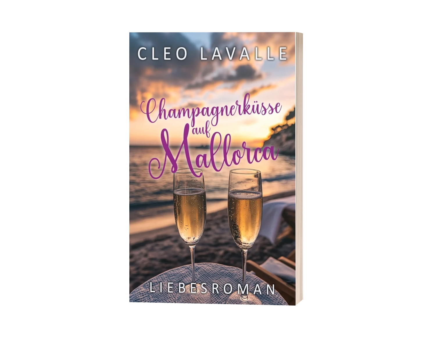 MockUp zu Champagnerküsse auf Mallorca von Cleo Lavalle
