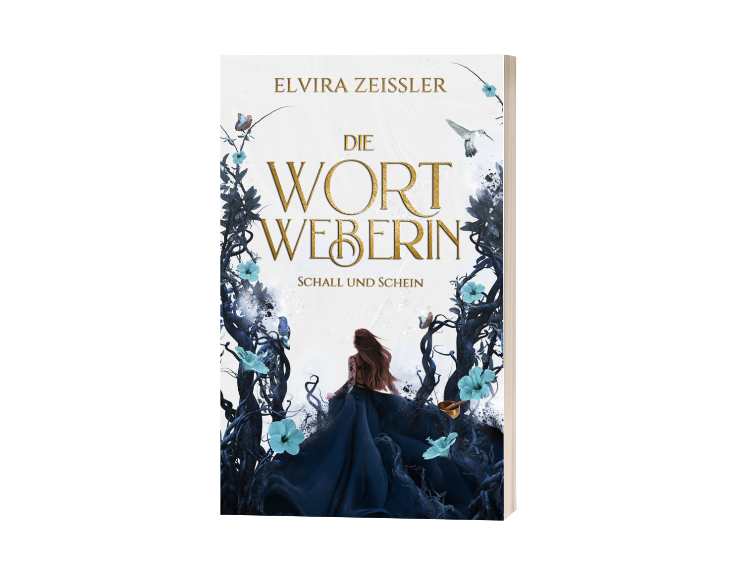 MockUp zu Die Wortweberin – Schall und Schein von Elvira Zeissler