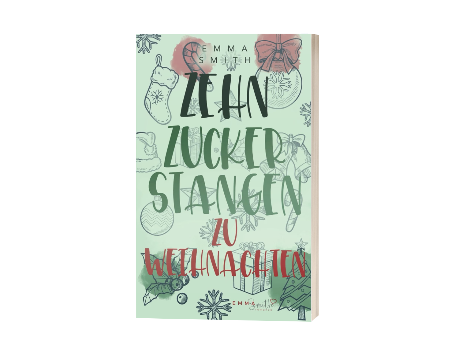 MockUp-Cover: zehn Zuckerstangen zu Weihnachten von Emma Smith